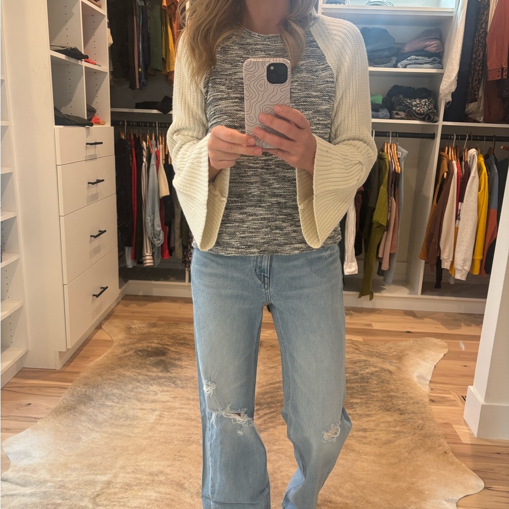 Anthropologie sweater with bell sleeves